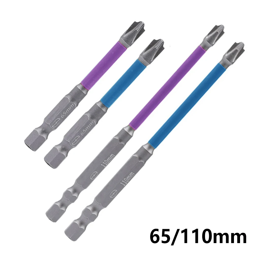 

2PCS 65/110mm Magnetic Special Slotted Cross Screwdriver Bit Electrician FPH2 Batch Head For Socket Switch Alloy Steel Hand Tool