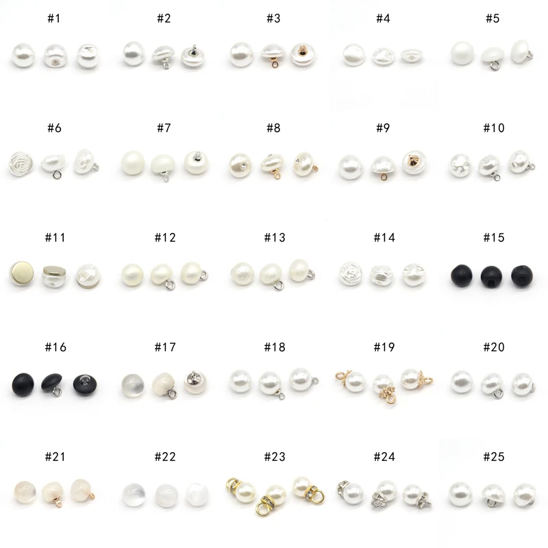 HENGC 10mm Round Rose White Faux Pearl Shirt Buttons For Clothing Wedding Dress Skirts Handmade Sewing Accessories Wholesale - купить по