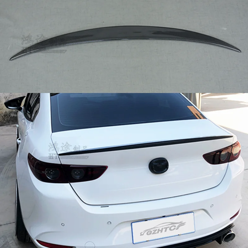 Для Mazda 3 Axela 2020-2023 S стиль углеродное волокно/FRP кованый карбоновый задний спойлер