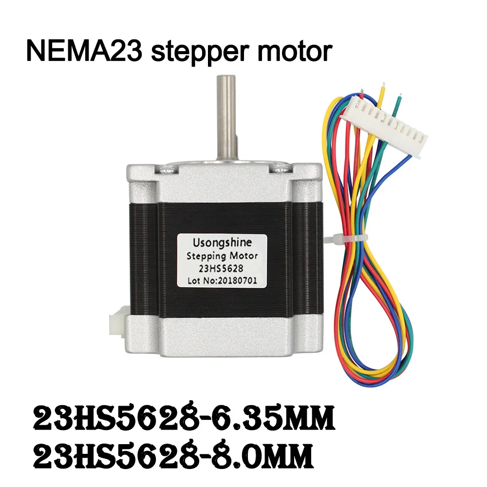 

Nema23 Stepper Motor 23HS5628 4 Lead 57 165 Oz-in 56mm 2.8A 6.35mm/8mm TB6600 CNC Laser Grind Foam Plasma Cut 3D Printer Parts