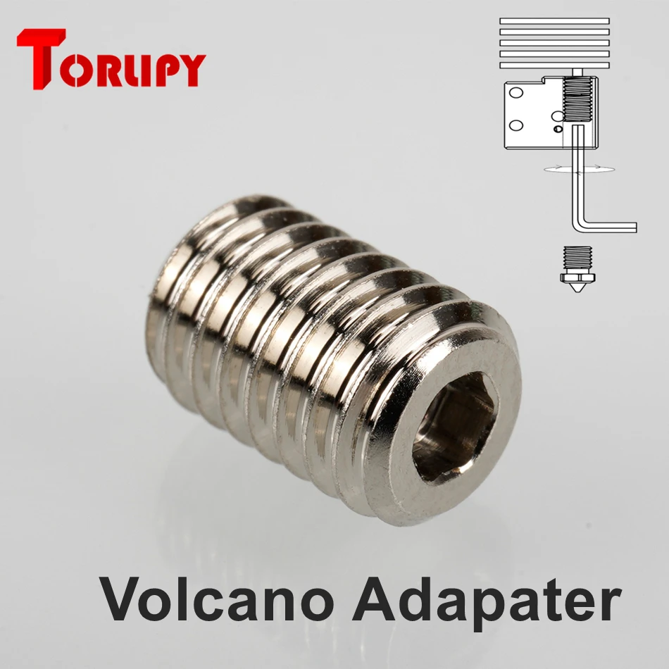 

V6 Volcano Hotend Adapter High Flow CHT Nozzle Copper Connector For Volcano Heater Block to V6 Nozzles Support High Tempeture