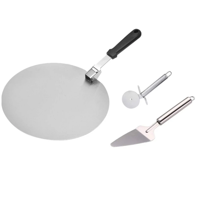 

Pizza Peel,Pizza Paddle,Pizza Spatula Pizza Peel 12 Inch,Round Pizza Peel Stainless Steel Pizza Peel Foldable Handle
