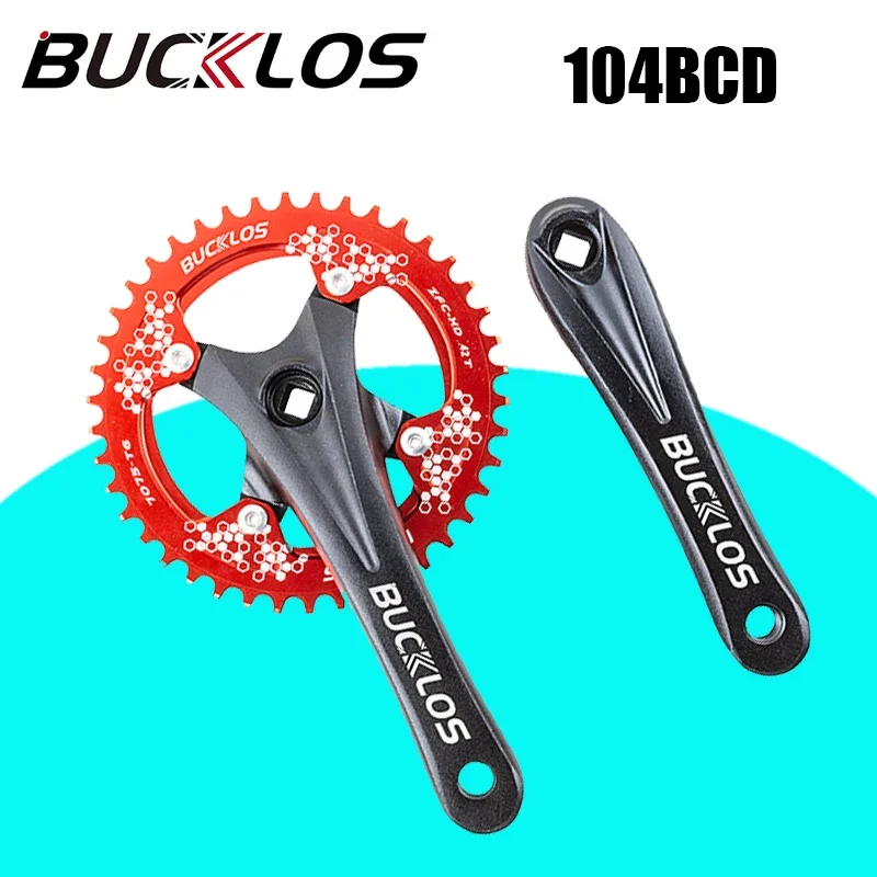 

Картер велосипеда BUCKLOS 104BCD Кривошип горного велосипеда набор 32/34/36/38/40/42T узкое широкое кольцо цепи квадратное отверстие Кривошип MTB часть