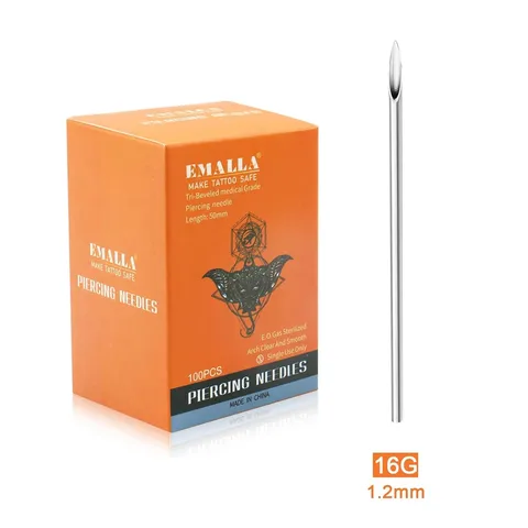 Стерильные иглы для пирсинга Emalla 12/14/16/18/20G