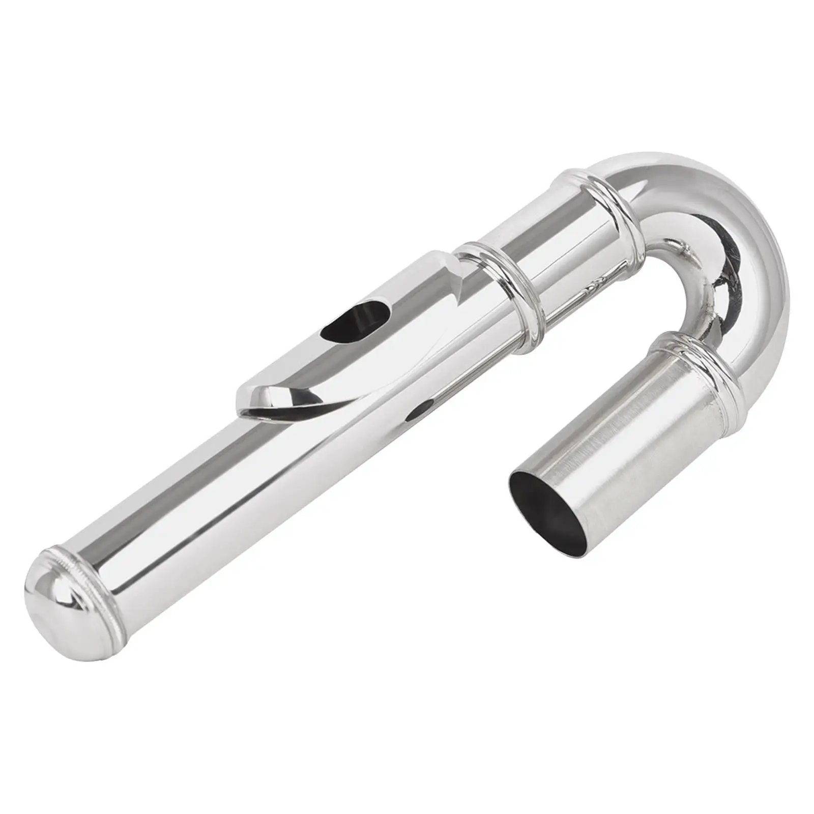 

Curved Head Flute Mouthpiece Pipe Accessories Accessory Easy Installation Sturdy Durable Plated for Orchestra Band