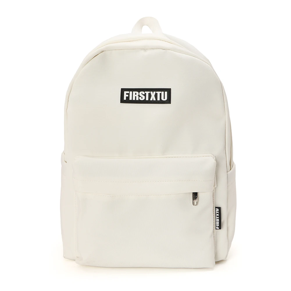 

Simple Backpack Solid Color Women Nylon Book Bags Large Capacity Fashion Teen Girls Casual Multifunction College Student Bag