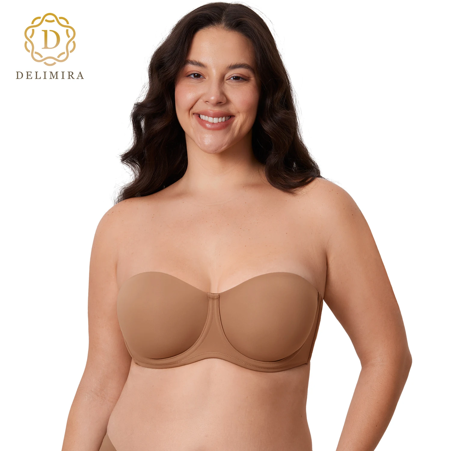 Женский Бюстгальтер-бандо без бретелек подкладки