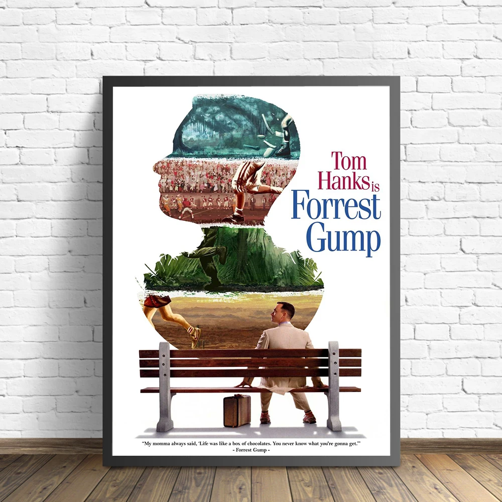 

Forrest Gump Classic Movie HD Star Wall Art Home Decor Canvas Painting Art Nordic Decoration Cafe Bar Hotel Room Poster