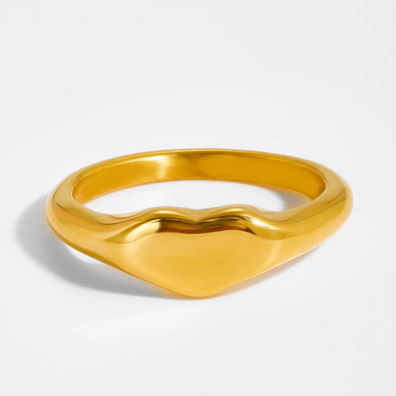 Модное женское простое геометрическое Кольцо Love Tail Ring из нержавеющей стали с