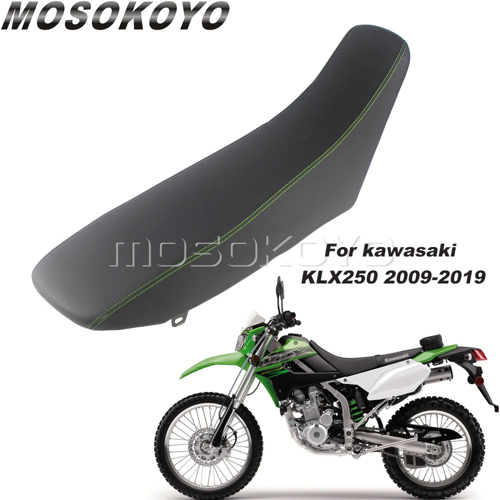 Black Motocross Soft Foam Core Seat Cushion for kawasaki  KLX250 KLX 250 2009-2019 Off Road Supermoto Seats Cover Base Assembly