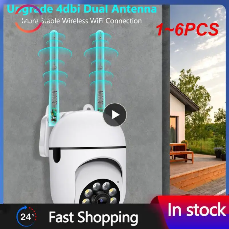 

1~6PCS Security Camera 2.4G WIFI Camera Outdoor PTZ Speed Wireless IP Camera CCTV 4X Digital Zoom Audio Network Surveillance CAM