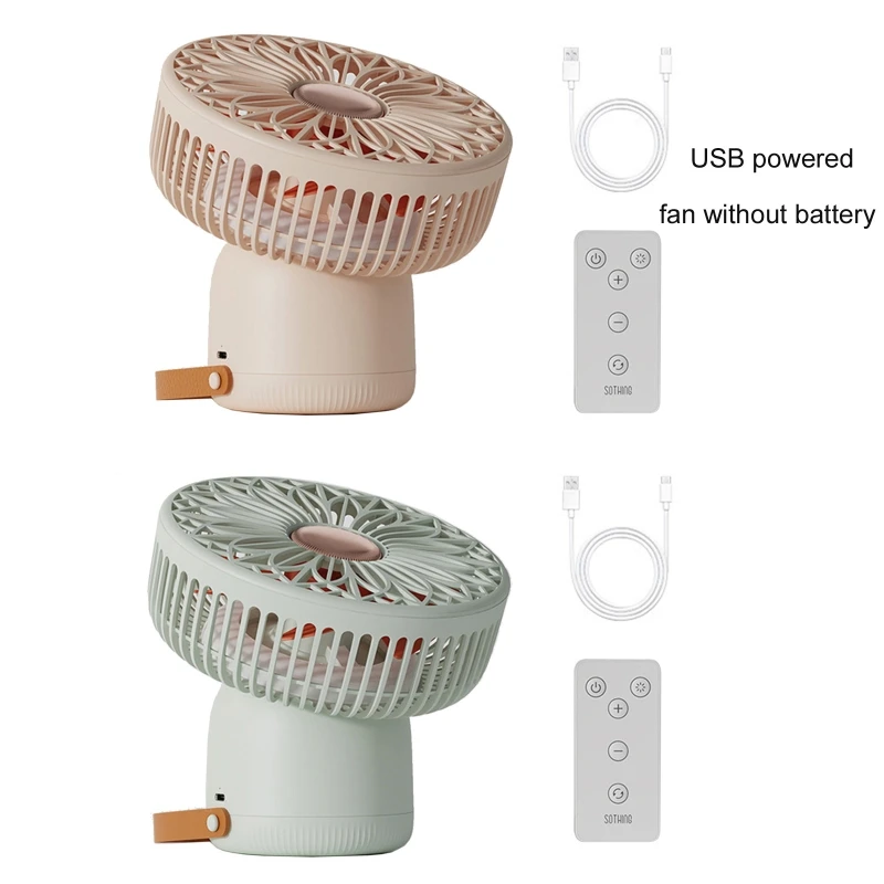 

Настольный вентилятор Y9RF с питанием от USB, портативный вентилятор с дистанционным управлением, 3-скоростной походный вентилятор