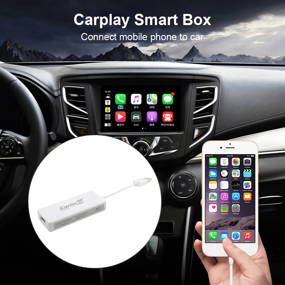 

Wireless Adapter for CarPlay Wired Auto Dongle for Android Car Multimedia Player Dongle Support Voice Assistant HD Display