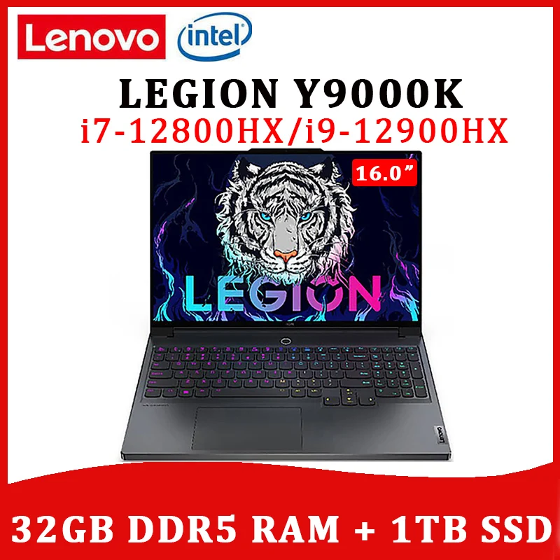 Lenovo LEGION Y9000K Gaming Laptop 2022 New Intel Core i9-12900HX Windows 11 16-inch 32GB RAM 1TB SSD RTX 3080Ti 165Hz Notebook