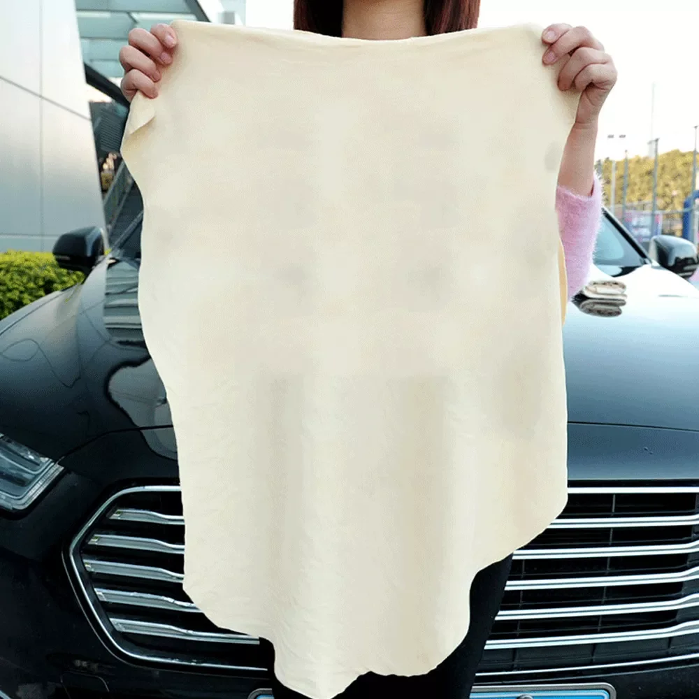 

Chamois Car Cleaning Drying Cloth Genuine Leather Cloth Auto Motorcycle wash Care Quick Dry wash towel Super Absorbent