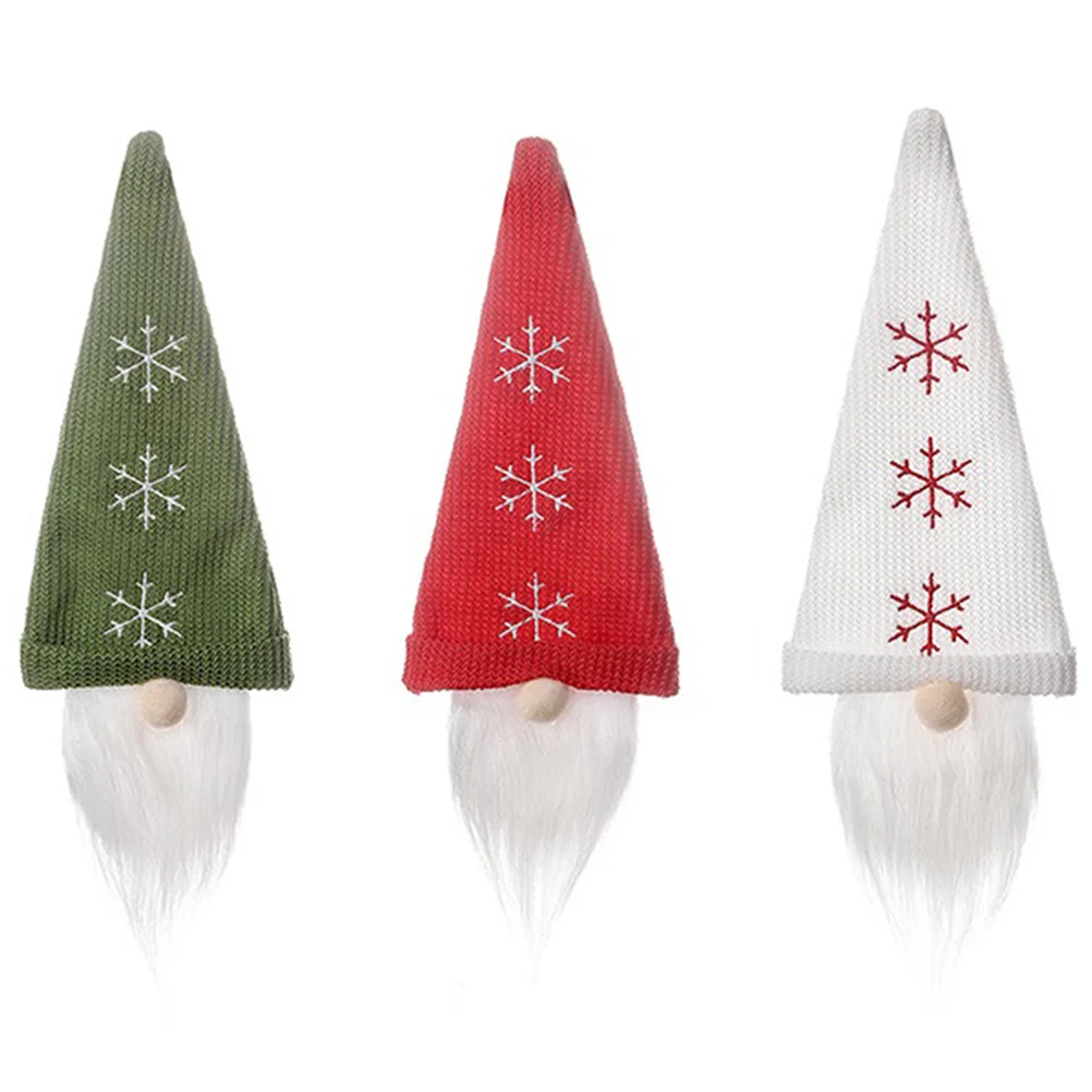 

3pcs Gnome Bottle Topper Christmas Dwarf Bottle Cover Christmas Supply