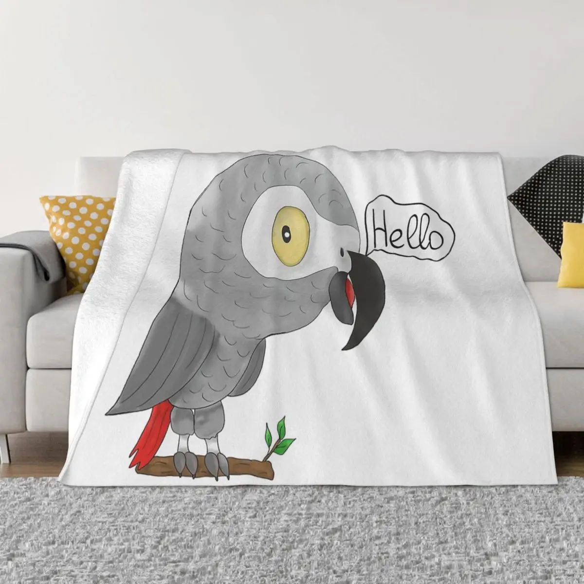 

Милые и крутые одеяла в виде попугаев, флисовое покрывало для спальни