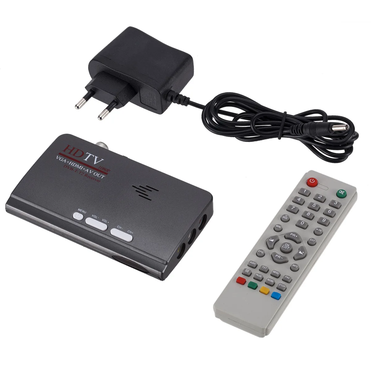 

DVB-T2 Receiver DVB-T AV to VGA TV Box HDMI VGA MPEG4 RF Digital Set-top Box