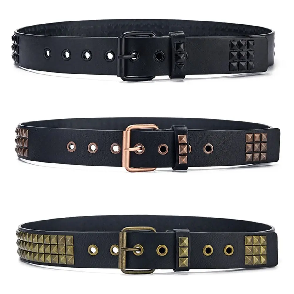 Fashion Punk Style Pin Buckle Alloy Rivet Jeans Belts Waistband Waist belts