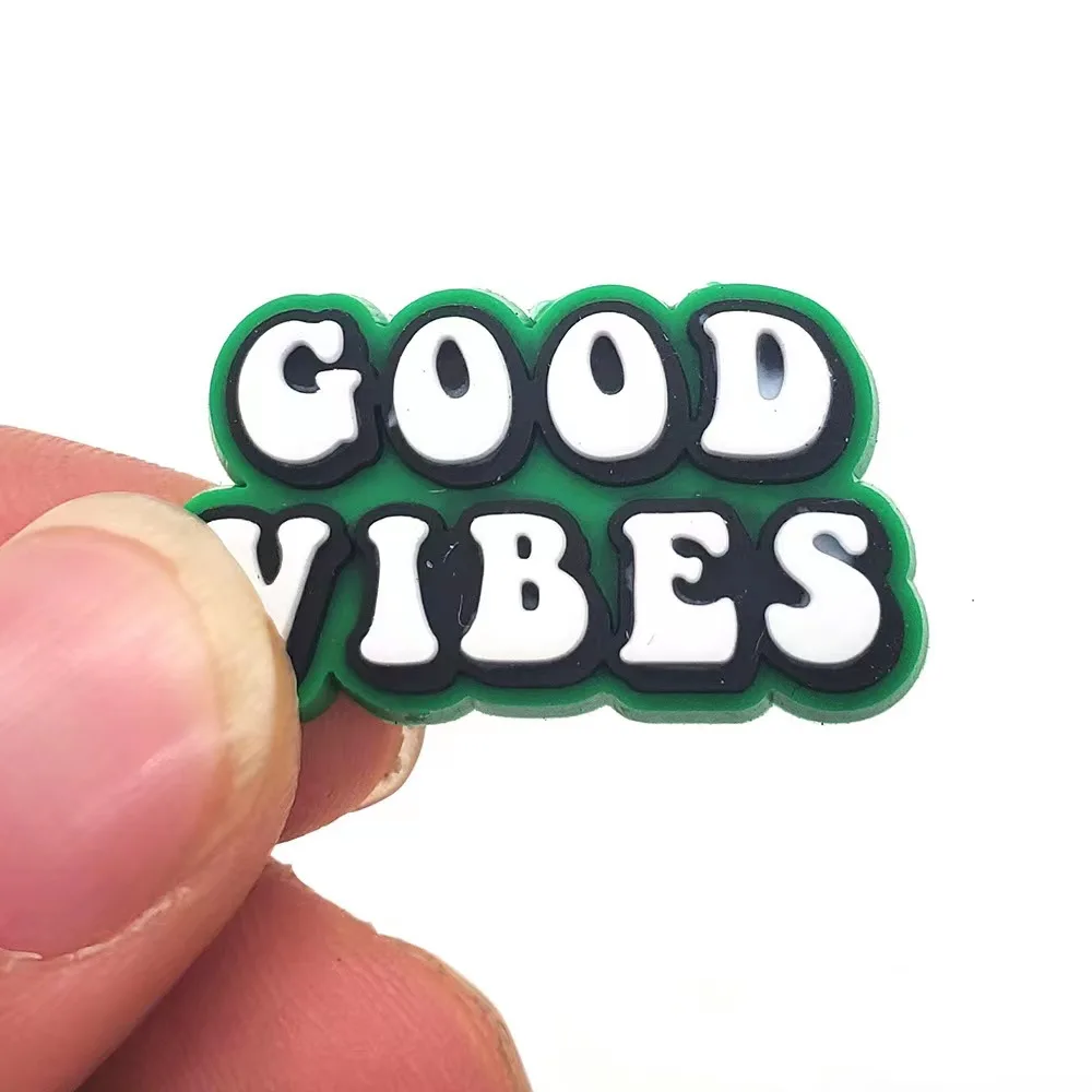 10/20pcs Motivational Phrases Croc Charms Accessories PVC jibz Shoes Decoration Children's Party Gifts