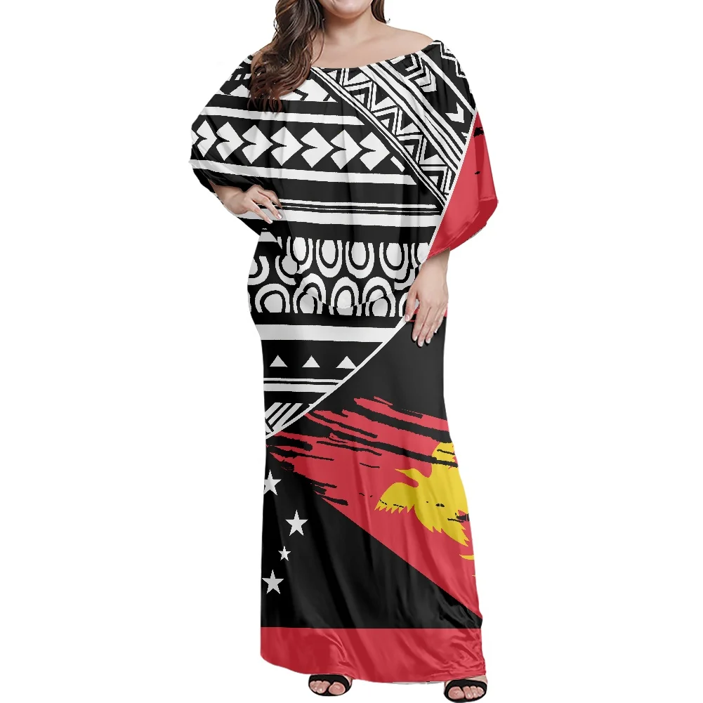 

Newest Design Tight Banquet Dress 2022 New Elegant High Quality Women Dress Papua New Guinea Design Female Ruffle Long Dress