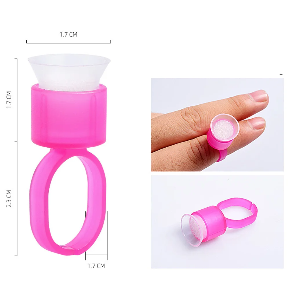 10/20 шт. розовые/черные кольца для татуировки с чернилами на палец перманентный