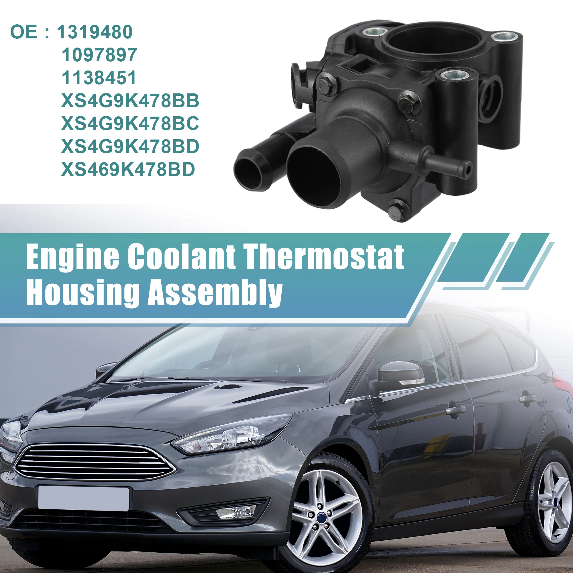 

X Autohaux корпус термостата охлаждающей жидкости для автомобильного двигателя XS4G9K478BC/XS4G9K478BD/XS469K478BD для Ford Focus Mk1 1,4-2,0 16 в 1998-2005