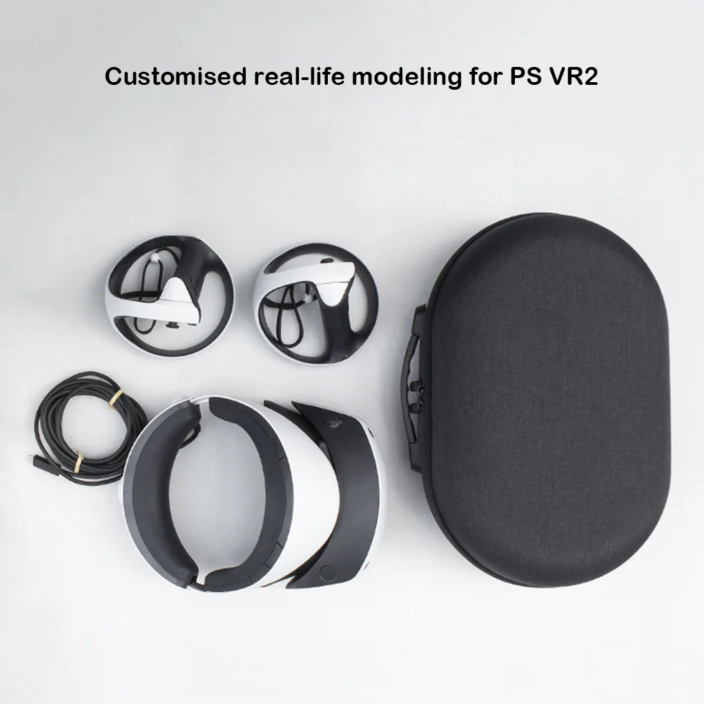 

Hard Bag VR Glass Headset Helmet Bracket Cable Organizer Travel Shell Bags Case Replacement for VR2 Accessories