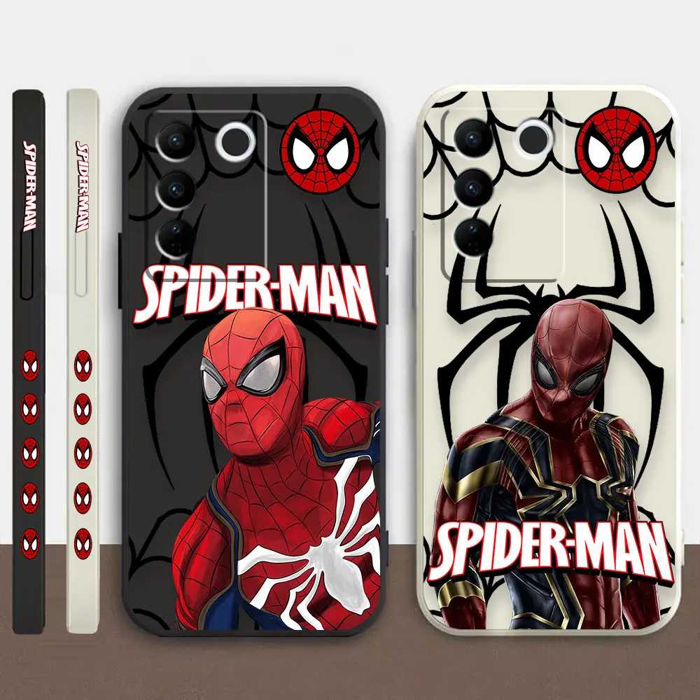 

Case For VIVO S5 S6 S7 S9 S10 S15 S16 S16E T1 V15 V20 V23 PRO 5G Simple Liquid Silicone Case Marvel's Hero Spider-Man
