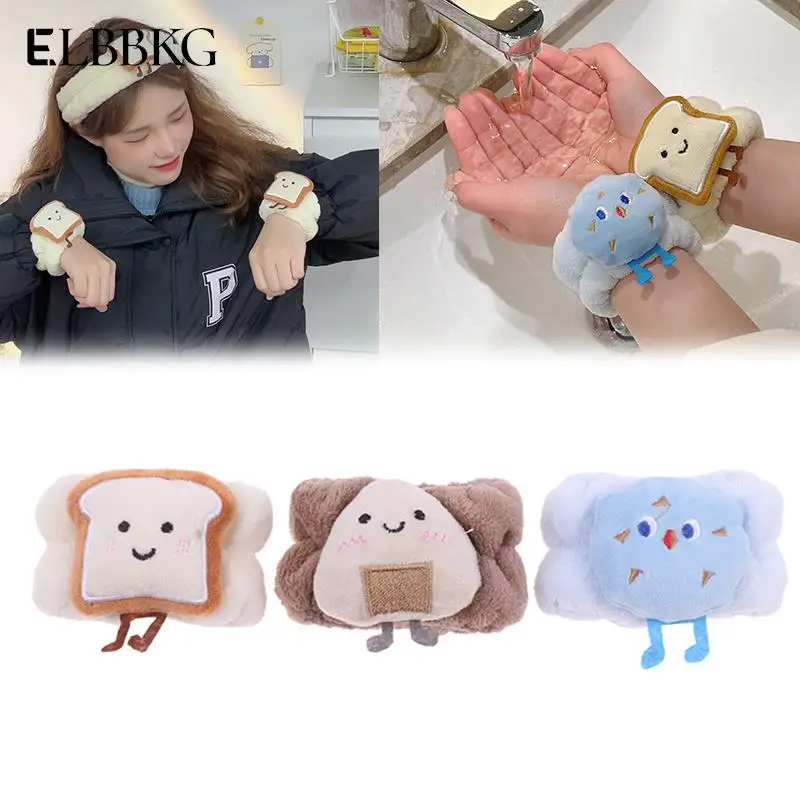 

1 Pair Reusable Spa Wrist Washband Soft Microfiber Towel Wristbands For Washing Face Women Girls High Quality