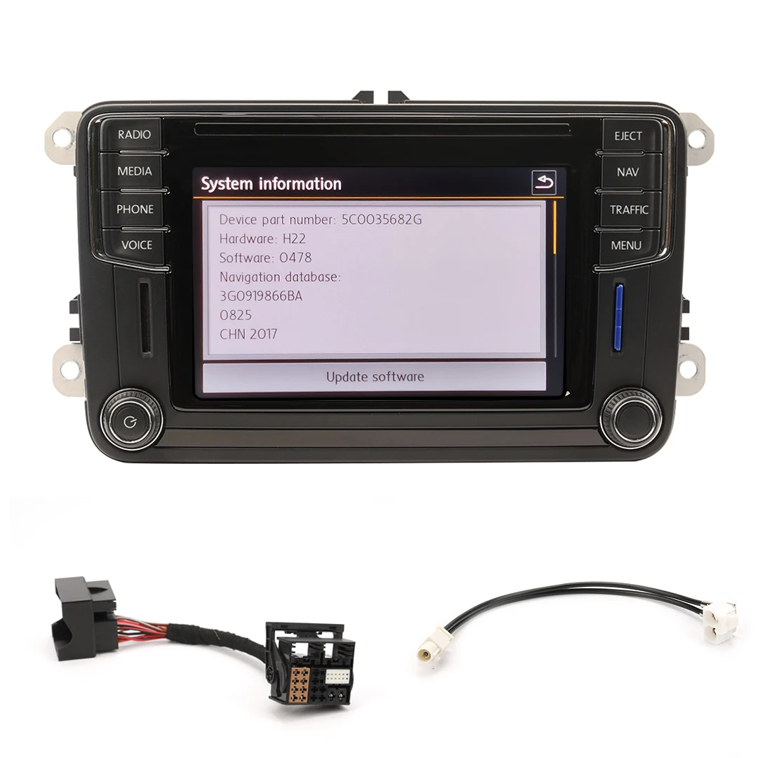 Автомобиль MIB Radio 5C0035682G Carplay Android Auto 6.5 &quot сенсорный экран головное устройство с CD SD