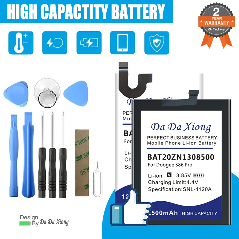 Аккумулятор BAT2119136380 BAT19M116300 BAT20M125180 Для Doogee T5 Y6 N40 S58 X60 X60L S68 S86 S88 S89 S96 Max Pro Lite Plus + набор инструментов Аккумулятор BAT2119136380 BAT19M116300 BAT20M125180 Для Doogee T5 Y6 N40 S58 X60 X60L S68 S86 S88 S89 S96 Max Pro Lite Plus + набор инструментов