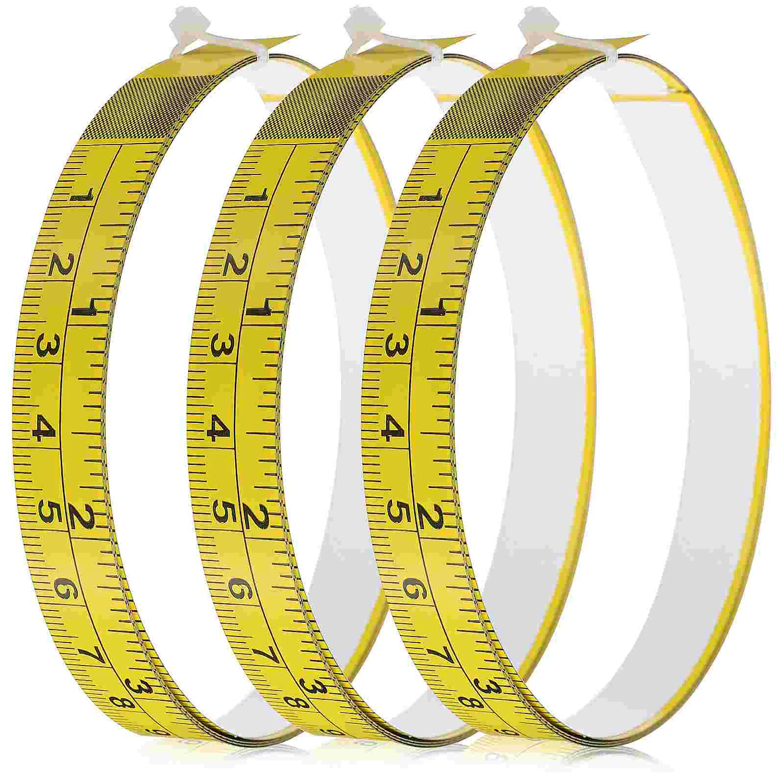 

3 Pcs Self-Adhesive Measuring Tapes Imperial and Metric Scales Workbench Rulers Sticky Measure Tapes with Adhesive Backing