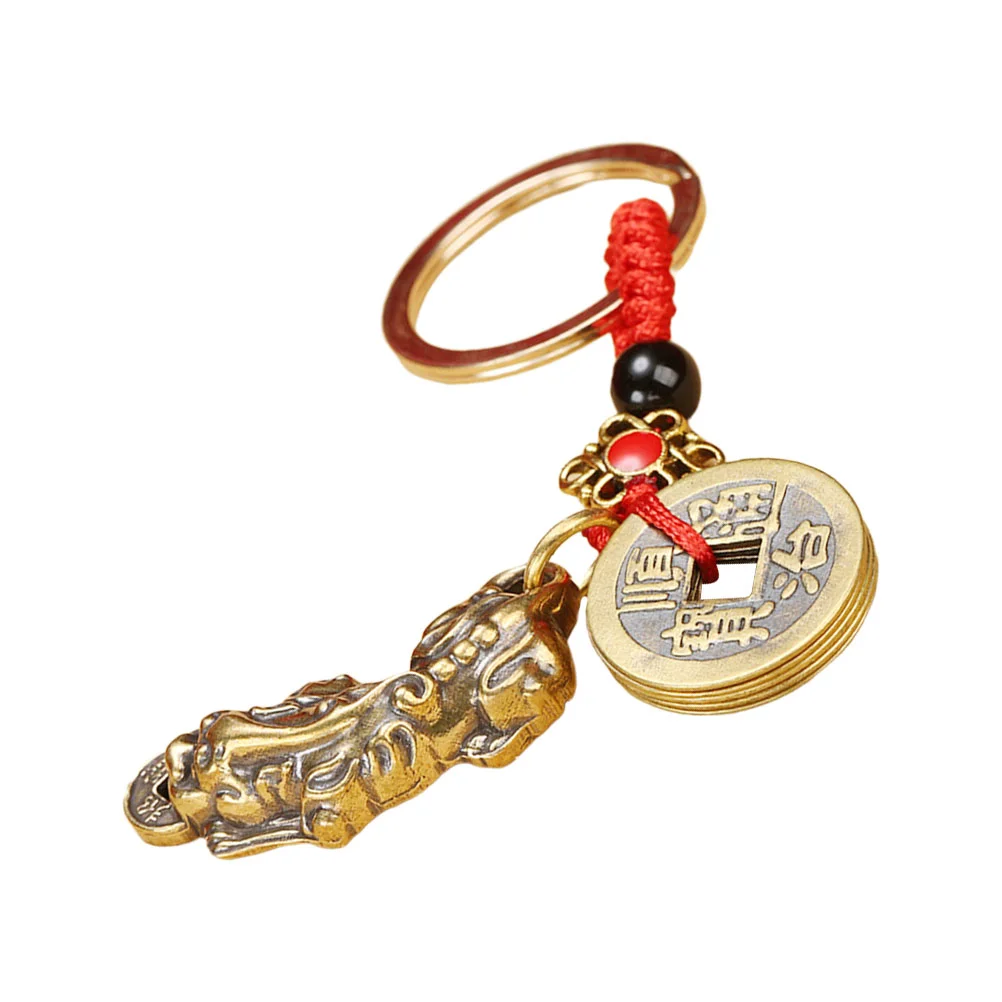 

Keychainkey Pendantchainpi Yao Fortune Wealth Holder Magnetic Lucky Chinese Brass Charm Animalauspicious Ley Hangingring