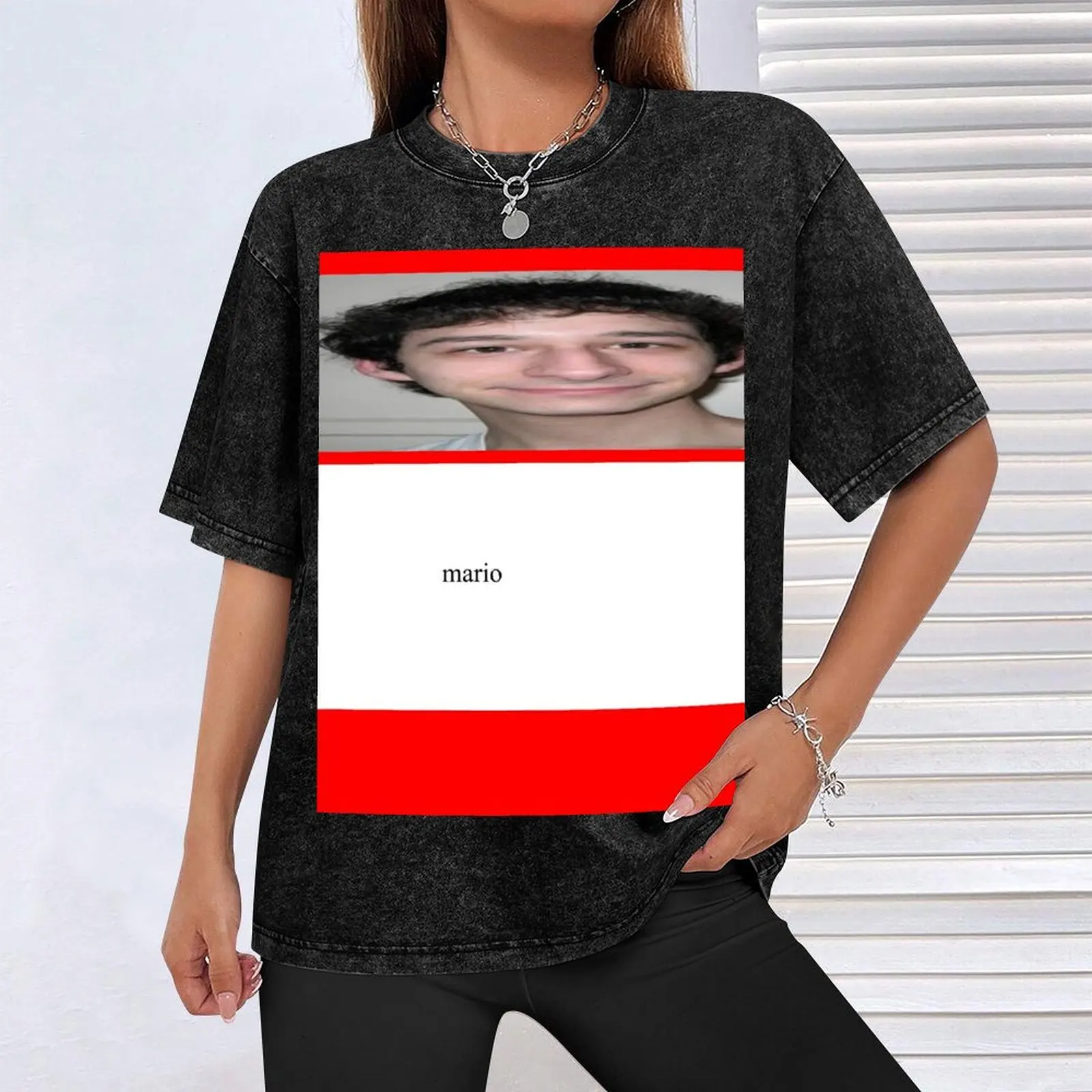 Футболка yandere Dev Mario одежда на день Святого Валентина мужская футболка с синим