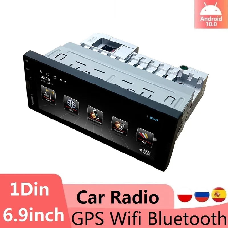 

Автомагнитола 1 din, 6,9 дюйма, Android 9,0, автомобильный видеоплеер, FM, Bluetooth, Wi-Fi, GPS-навигация, сенсорный экран для Nissan, Toyota, автомобильная стереосис...