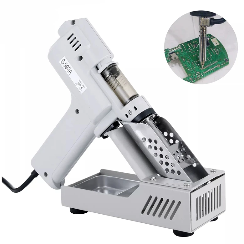 

Electric Vacuum Desoldering Pump Solder Sucker Desoldering Gun Soldering Iron 100W