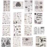 new arrival animals christmas tree clear stamps for diy scrapbooking card rubber stamp making album photo template crafts