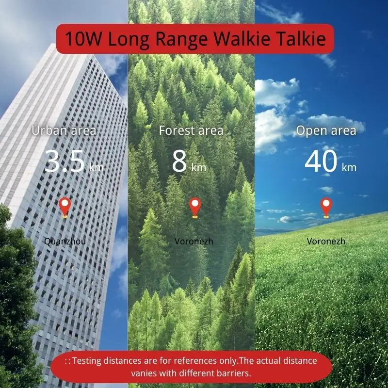 10W Ruyage Walkie Talkie Long Range T8 Walkie-talkies 1/ 2 Pcs Two-way Radio Powerful Portable Radio Communicator For Hunting