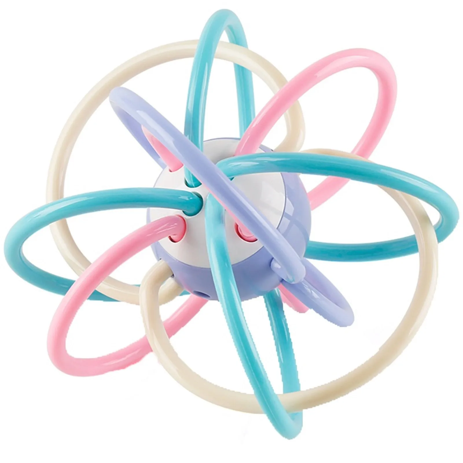 

Safety Toy Development Plastic Ball Early Teeth Education Rattle Soft Education