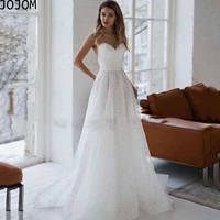 vintage womens dresses wedding dress sparky tulle a line wedding gowns cap sleeve wedding dress 2022 spring bridal dresses