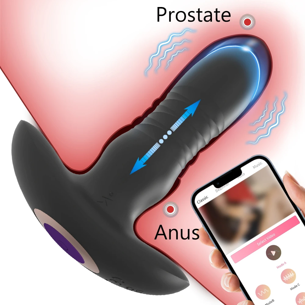 Анальная пробка для ягодиц вибратор Bluetooth Анальная пробка стимулятор простаты Массажер Мужской мастурбатор для взрослых интимные игрушки для женщин мужчин геев