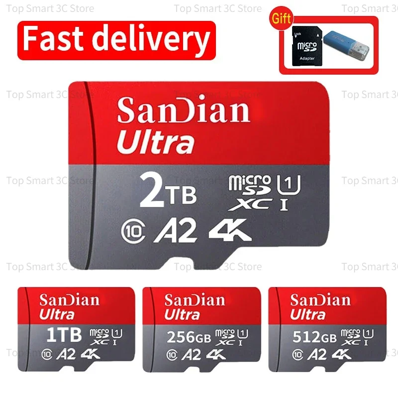 

2023 High Speed Mini SD Card 1TB 2TB 256GB 512GB Memory Card Class10 High Speed TF Card For Phone/tablet TF Flash Card