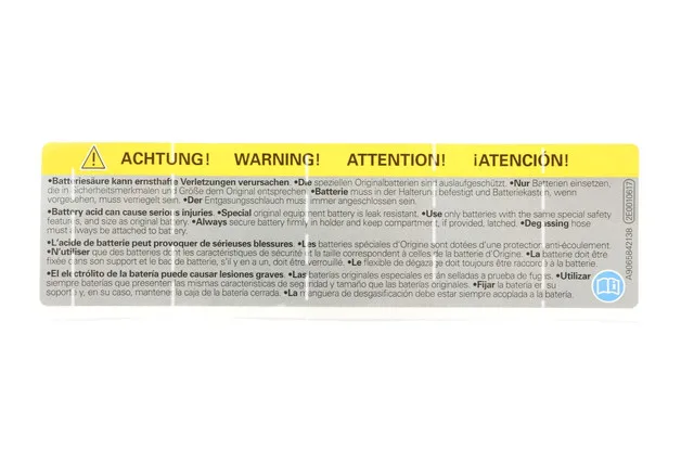 

Engine Sealing Quality Car 2 E0010617 Warning Label Sticker Adhesive