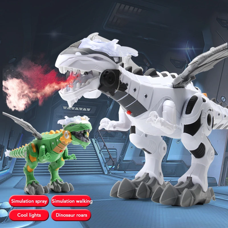 New Spray Dinosaurs Robot Pterosaurs Cartoon Walking Swing Animal Model Electronic Intelligent Dinosaurio Toys Gift For Children