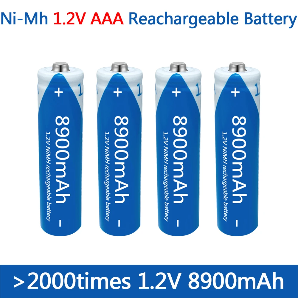 

AAA battery 1.2V Ni-MH battery AAA rechargeable battery 8900mAh AA NiMH battery remote control mouse small fan electric toy