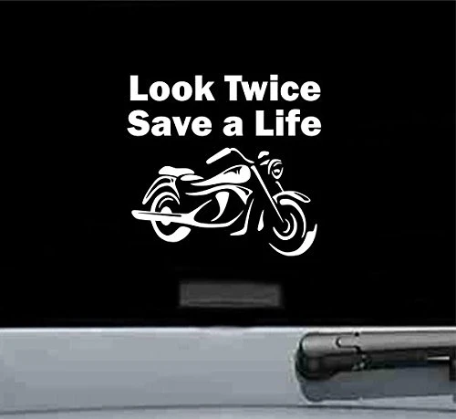 

For Look Twice Save a Life Motorcycle Vinyl Decal Sticker