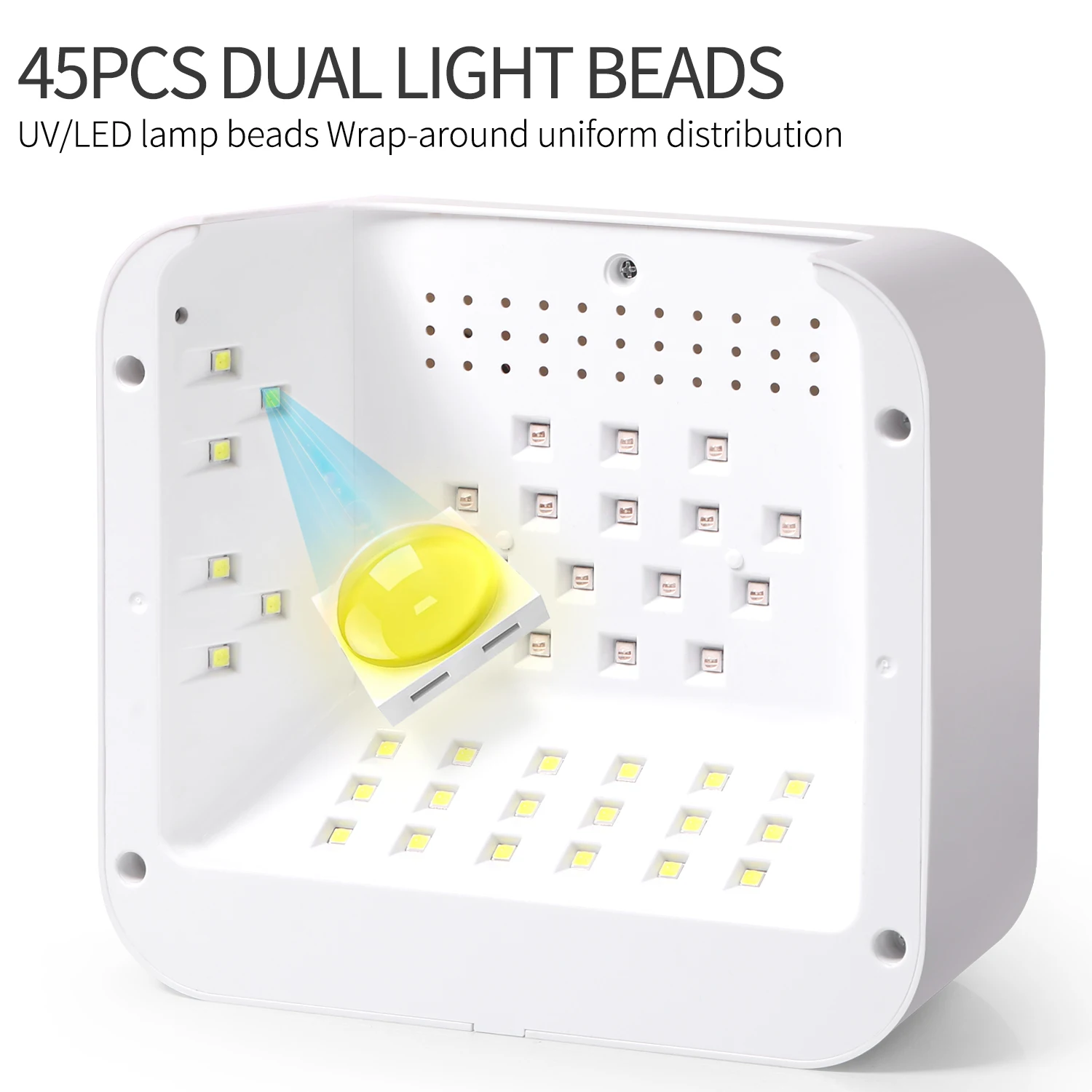 Профессиональная лампа для сушки гель-лака Yikoolin 1 шт. с 4 настройками таймера и