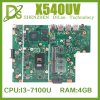 kefu x540uv mainboard for asus vivobook 15 a540l x540u x540ub x540 laptop motherboard 4gbram i3 7100u 920mx2g 100 working