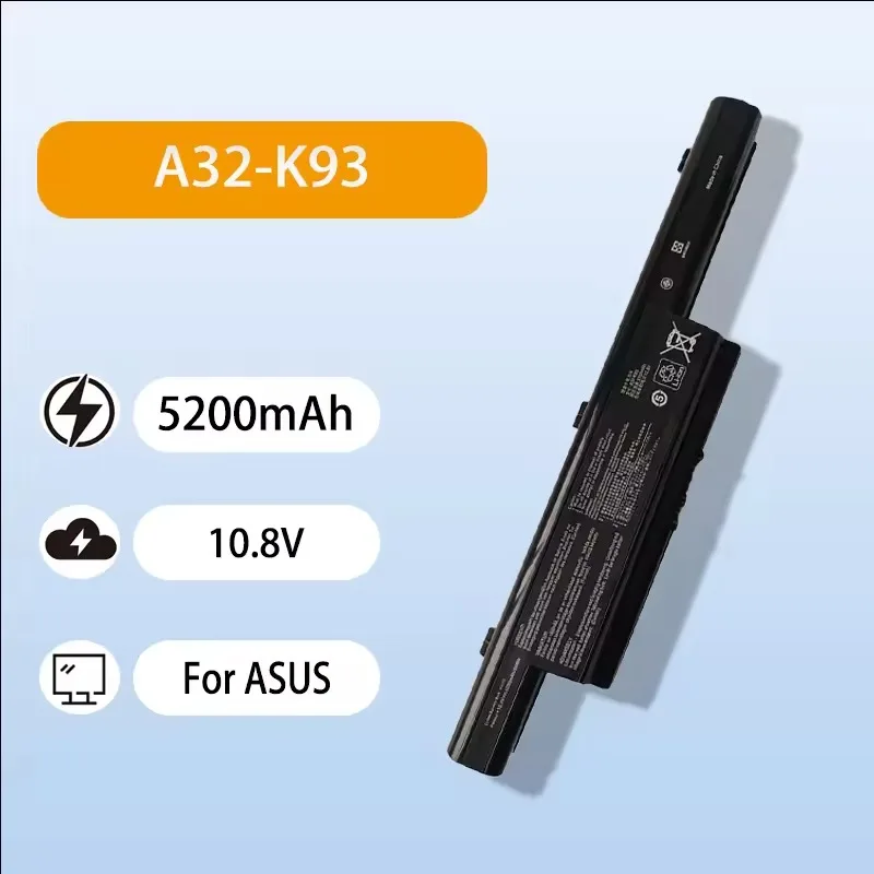 Фото Высокоемкостная аккумуляторная батарея 10.8V 5200mAh для ноутбуков ASUS A32-K93, A31-K93, A42-K93, K93SM, K93S, A93, K95 – безопасная, долговечная замена №2